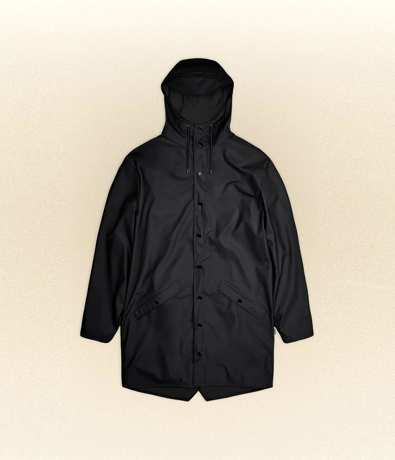 RAINS LONG JACKET BLACK