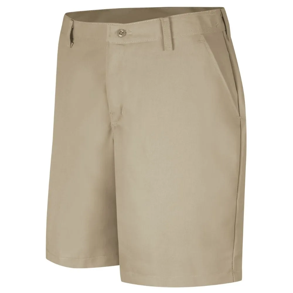 Red Kap Women's Plain Front Work Short - Tan