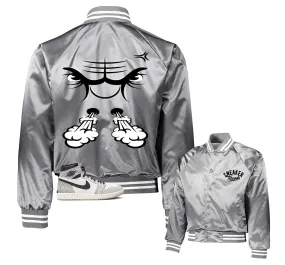 Retro 1 Elephant Print Jacket - Raging Face - Silver