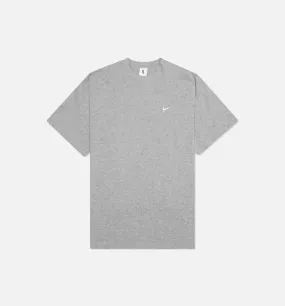 Solo Swoosh Knit Mens Short Sleeve Shirt - Grey