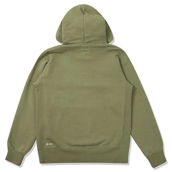 Stencil Pullover Hoodie 'Battery' - Olive