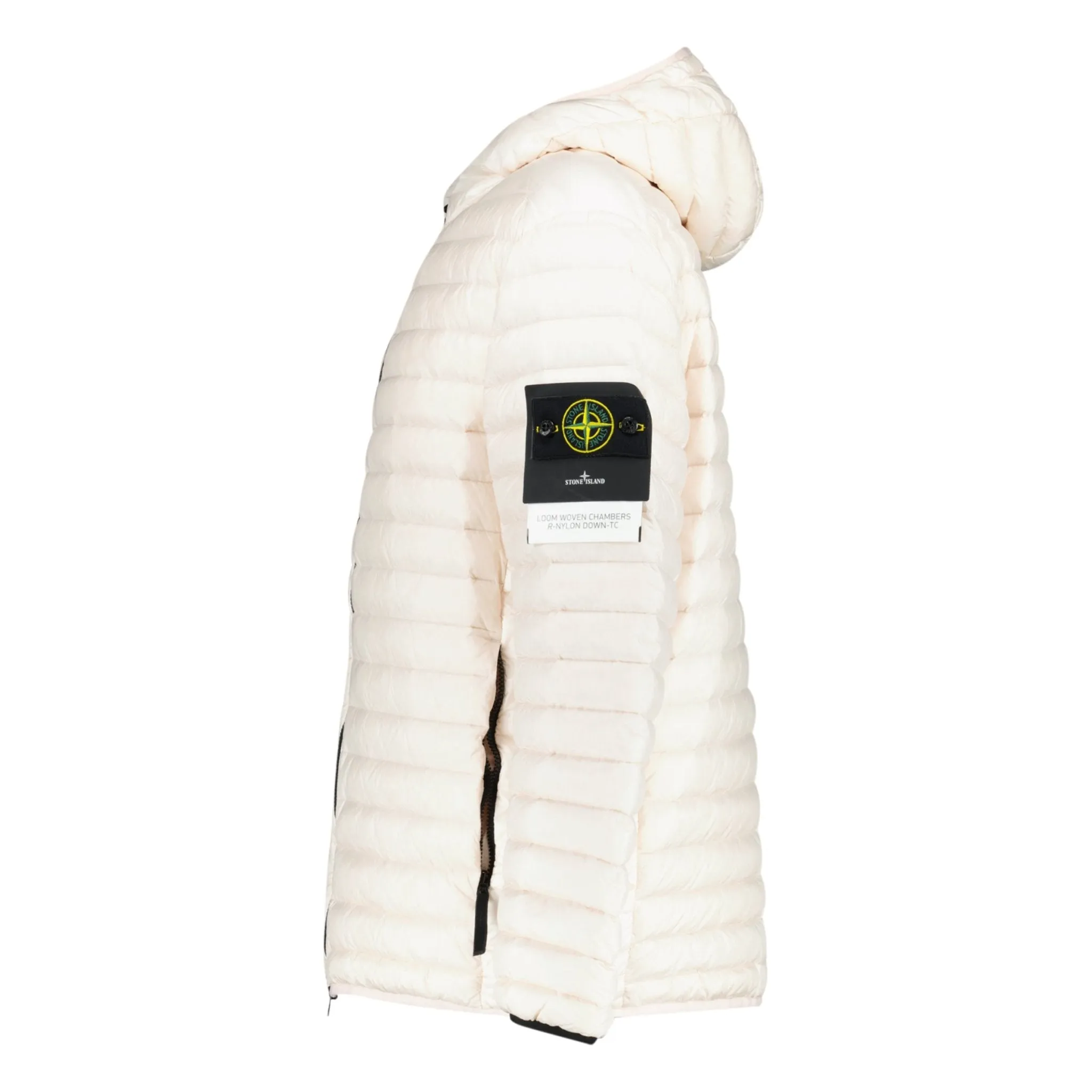 STONE ISLAND LOOM WOVEN HOODED JACKET LIGHT PEACH