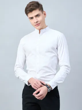 Style Quotient Men White Cotton Solid Formal Shirt