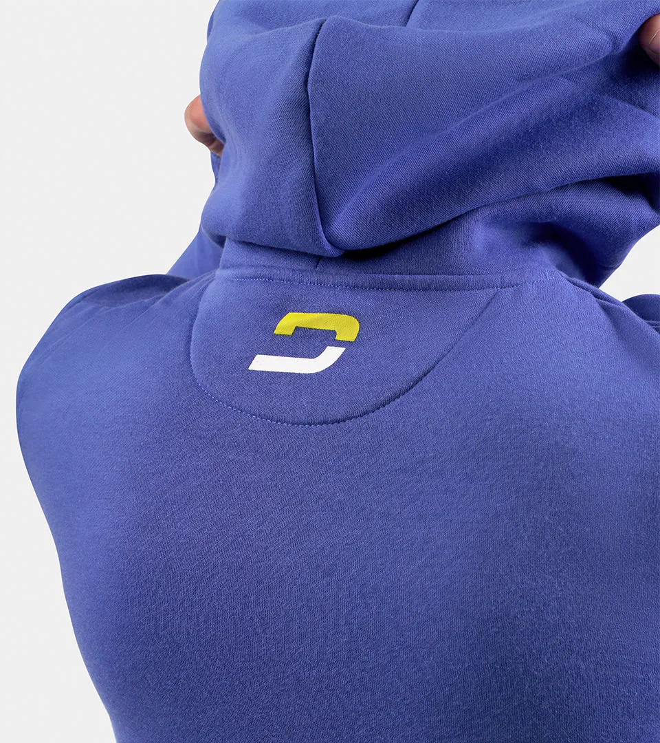 THE DOUBLE LOGO HOODIE - BLUE