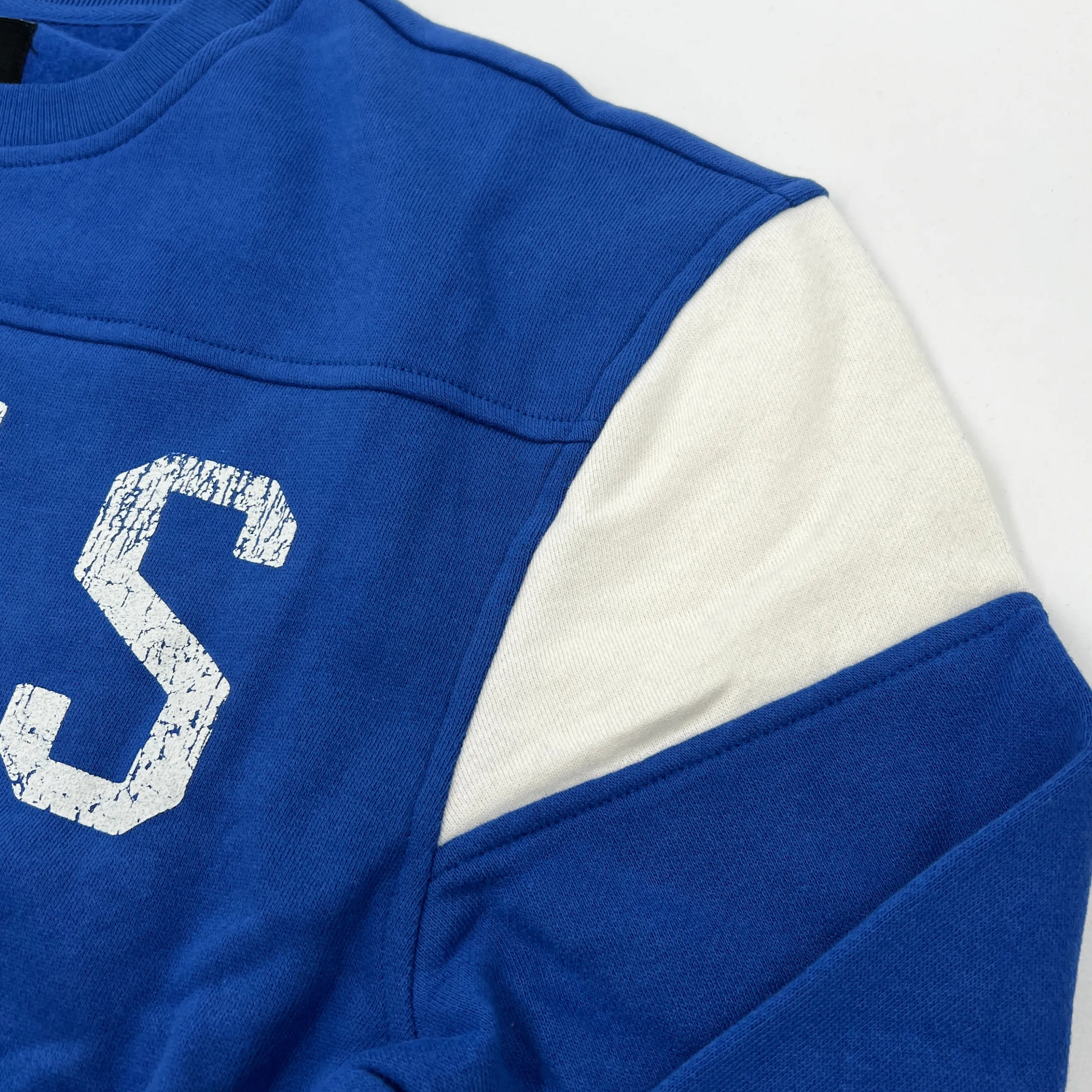 '47 Brand Buffalo Bills Jetty Blue and Cream Groundbreak Crewneck