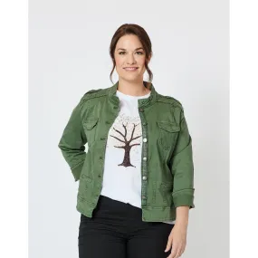 Threadz Khaki Military Jacket