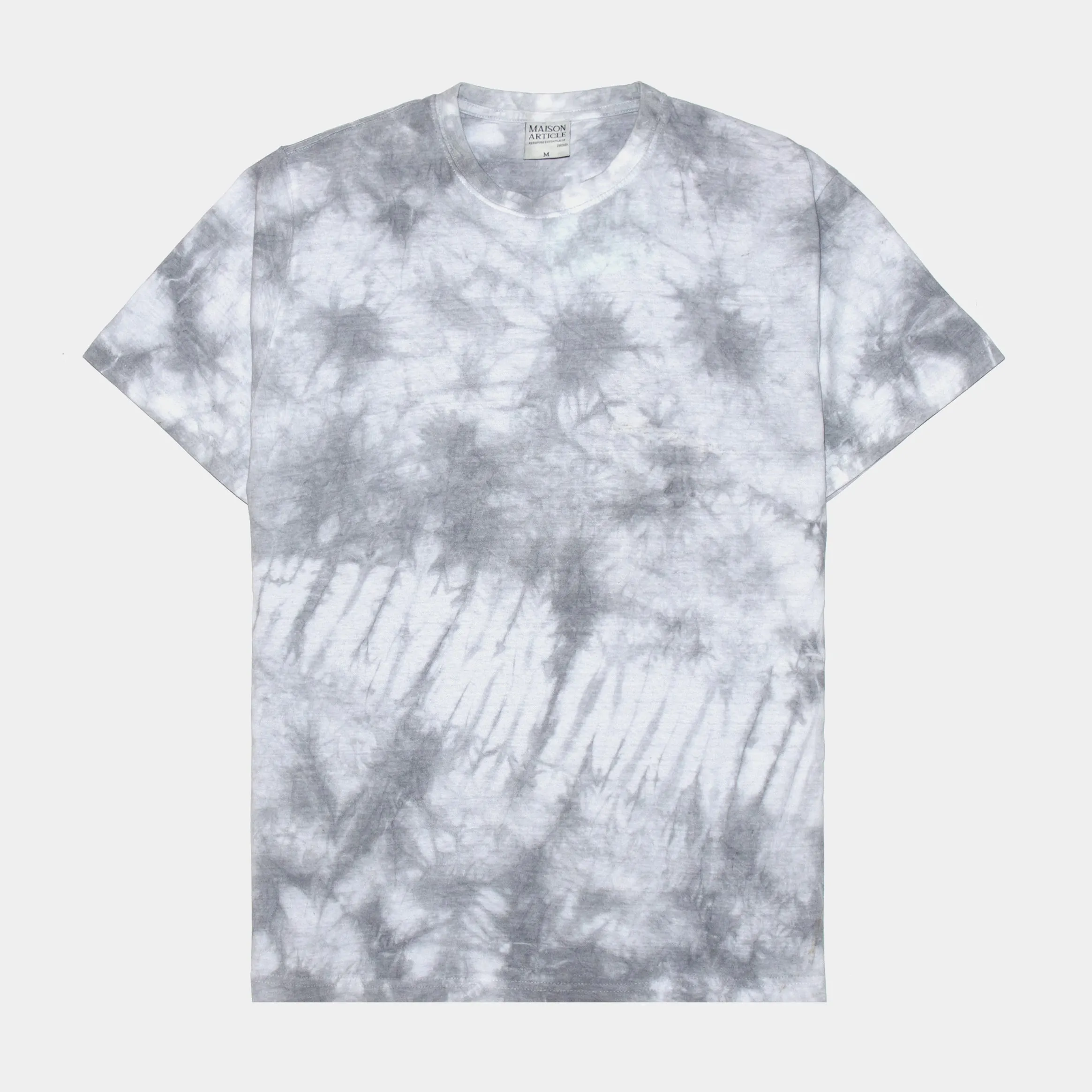 Tie Dye Mens Short Sleeve Shirt (White/Grey)