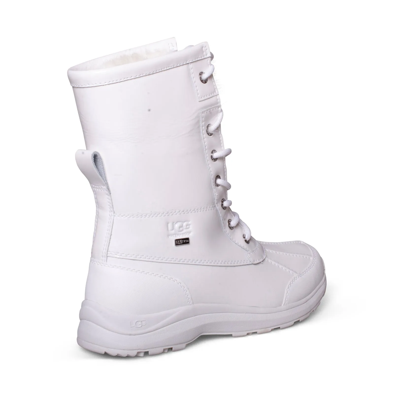 UGG Adirondack III Patent White Boots - Women's