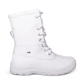 UGG Adirondack III Patent White Boots - Women's