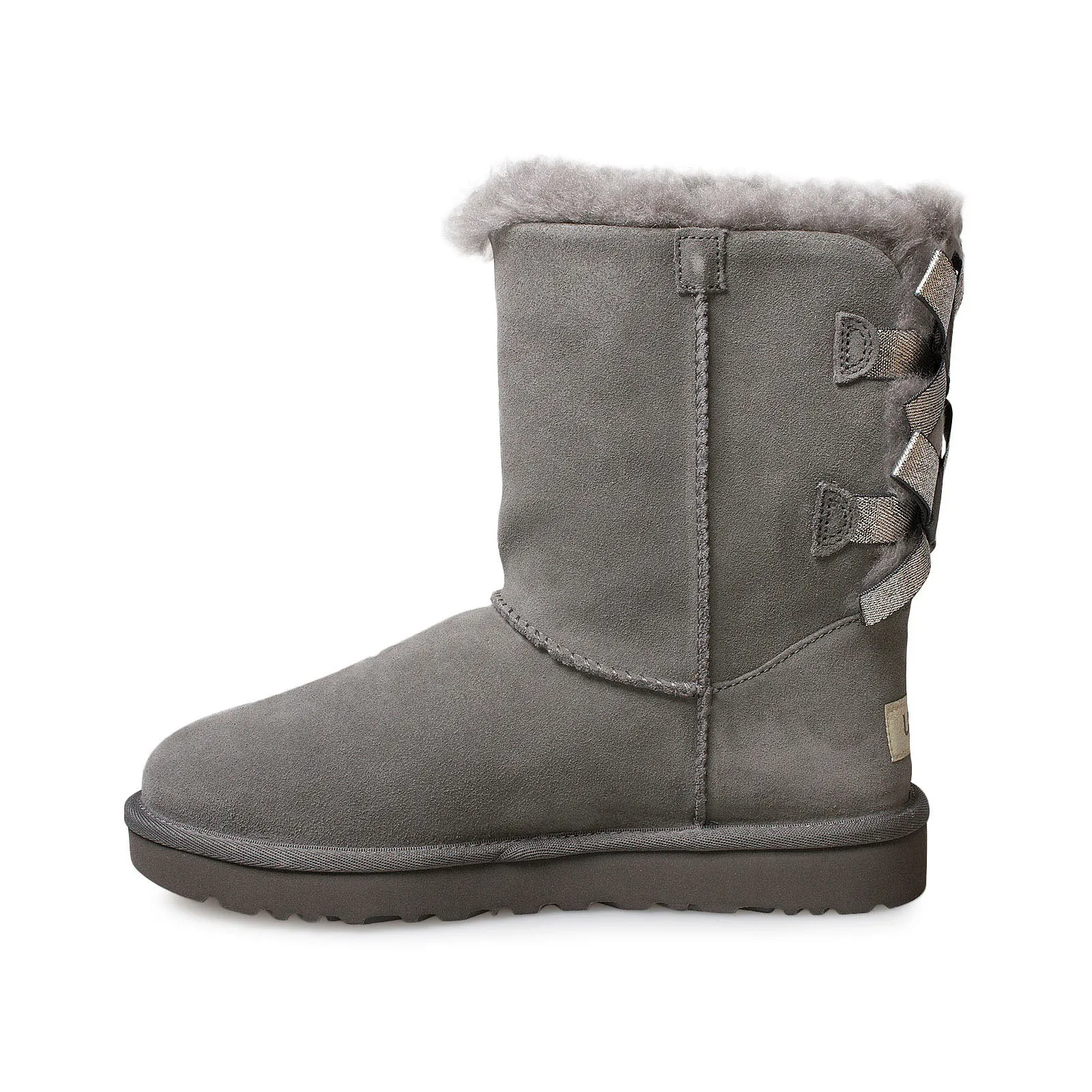 UGG Bailey Bow Sparkler Charcoal Boots - Women's