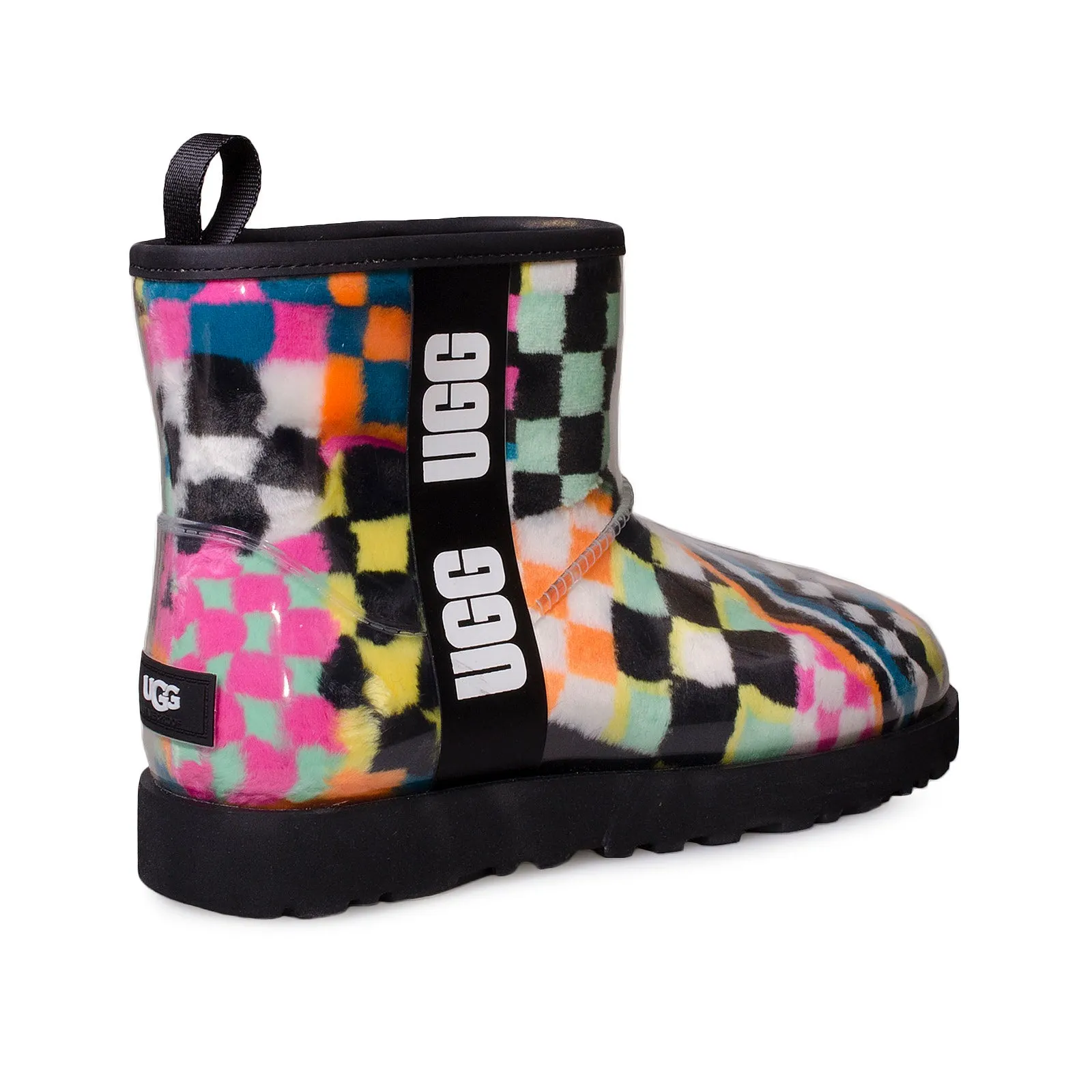 UGG Classic Clear Mini Checks Black Multi Boots - Women's