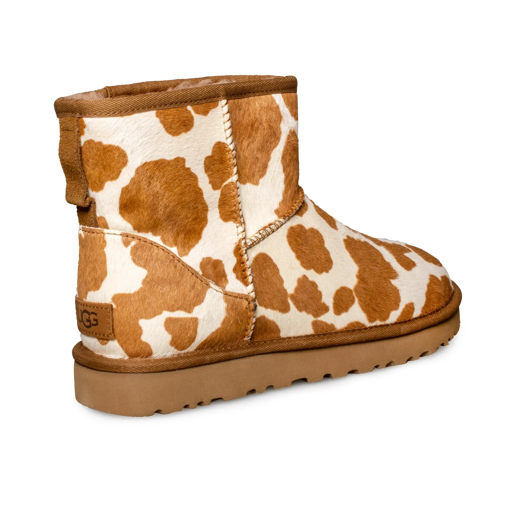 UGG Classic Mini Cow Print Mesa Sand Boots - Women's