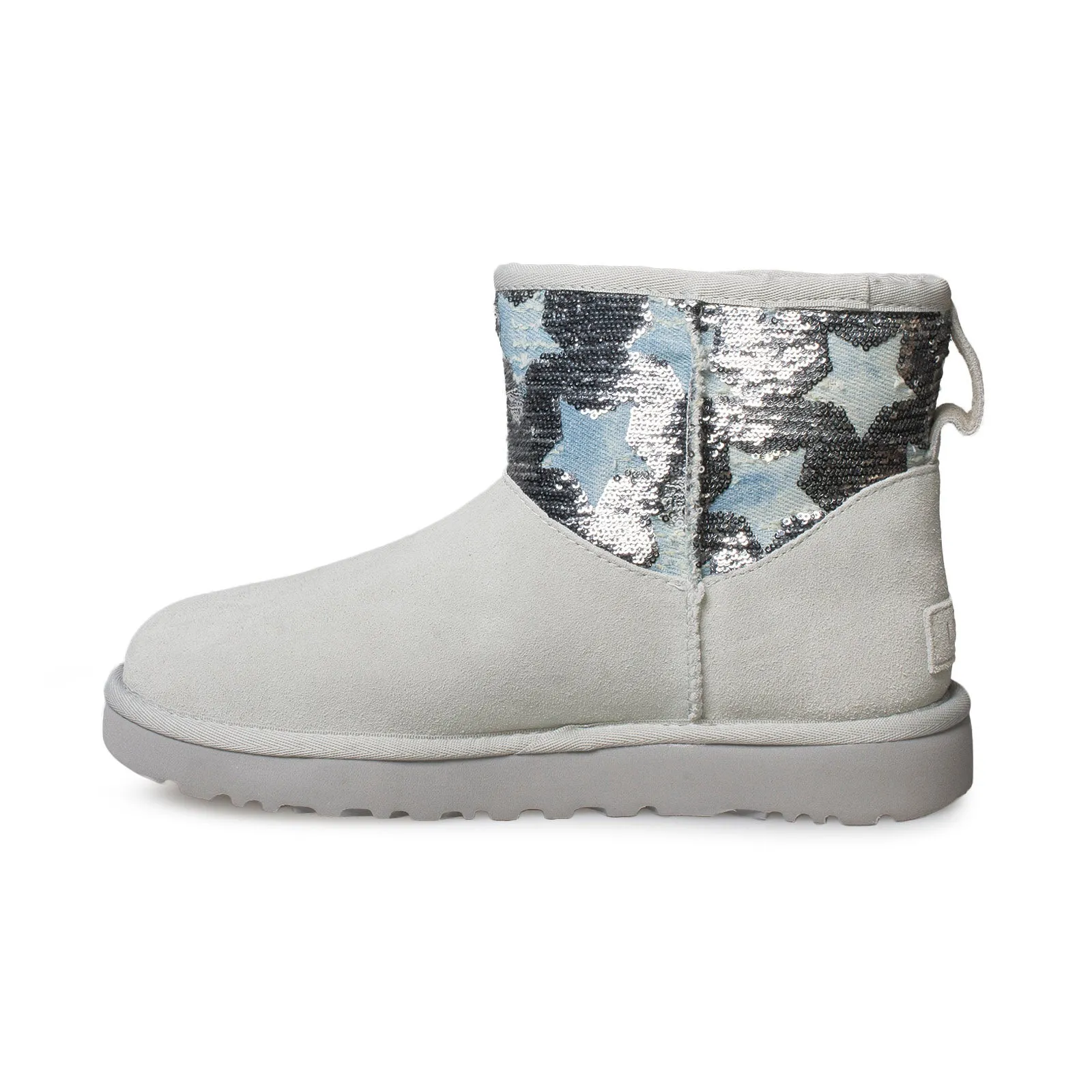 UGG Classic Mini Sequin Stars Grey Violet Boots - Women's