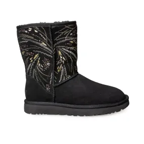 UGG Classic Short Gold Burst Black Boots - Women's