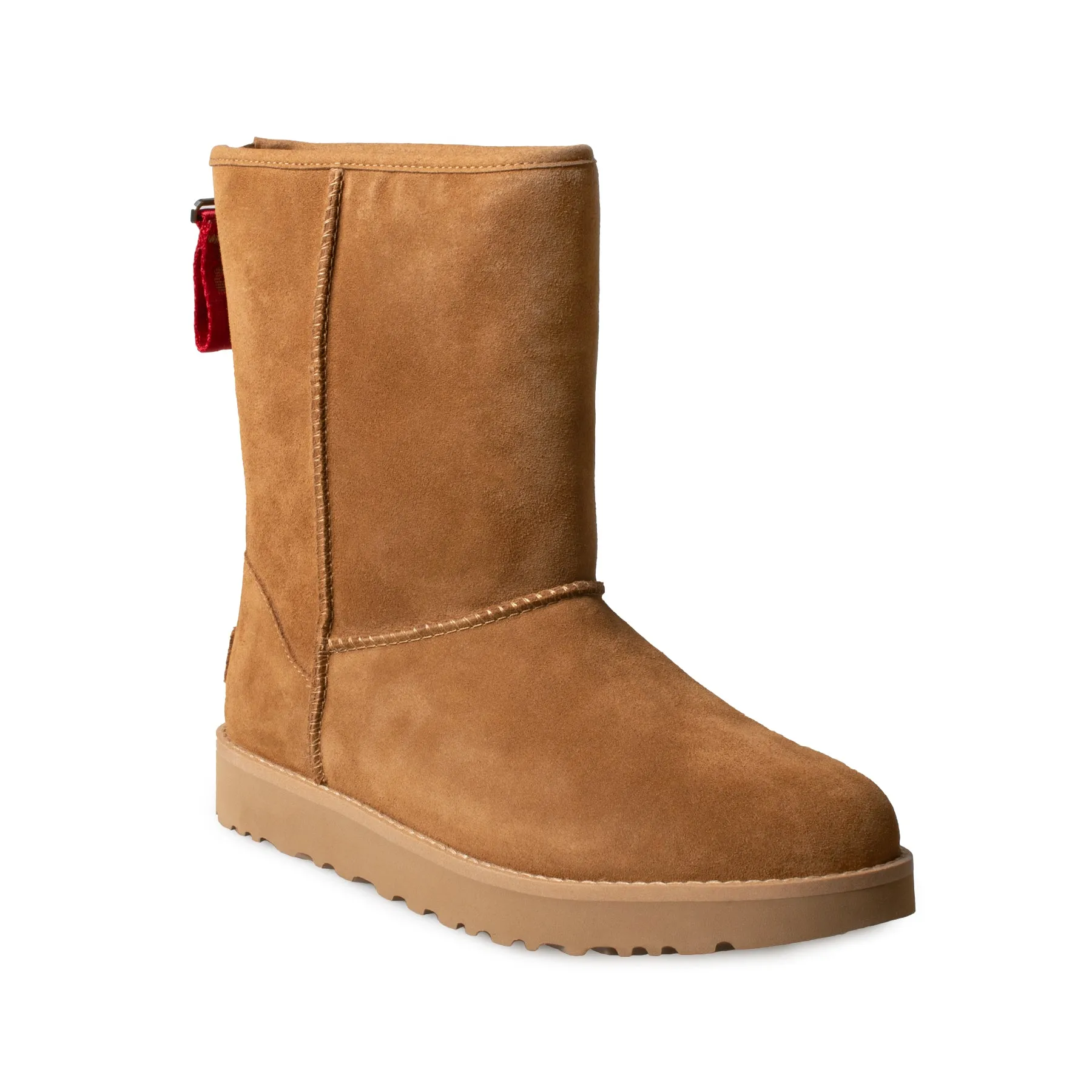 UGG Classic Short Logo Zip Chestnut Boots - Women's