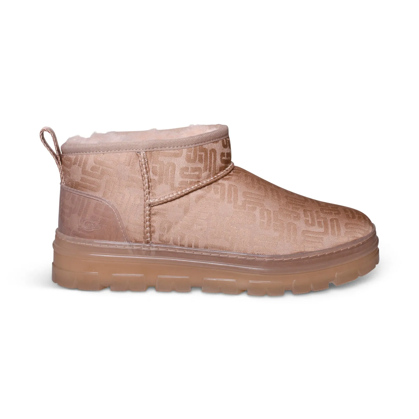 UGG Classic Ultra Mini Monogram Tan Grey Boots - Women's