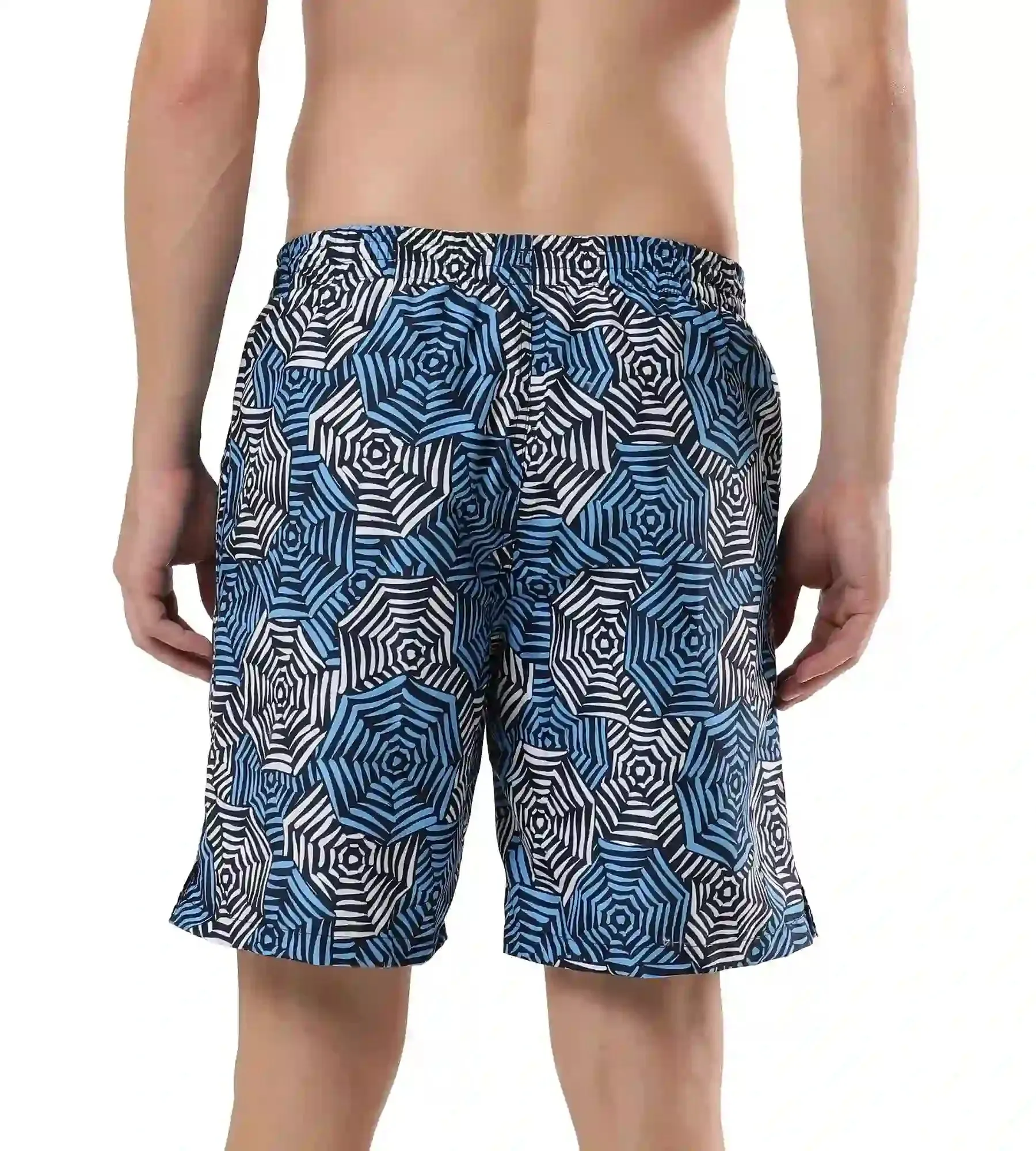 Men's Essential Printed Leisure' Watershorts - Pure Blue  &  Tranquil Blue