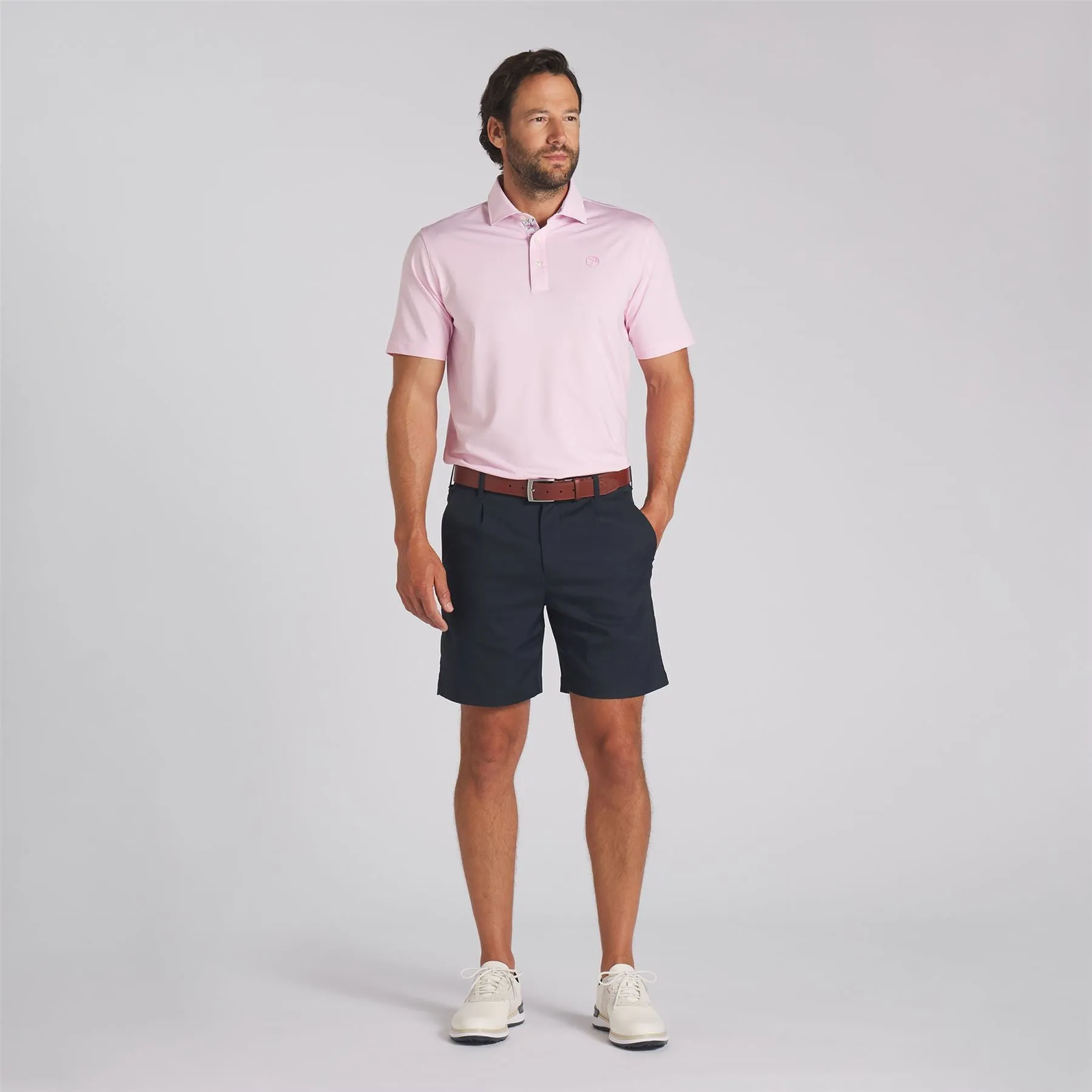 x AP Floral Trim Polo Pale Pink - SS24