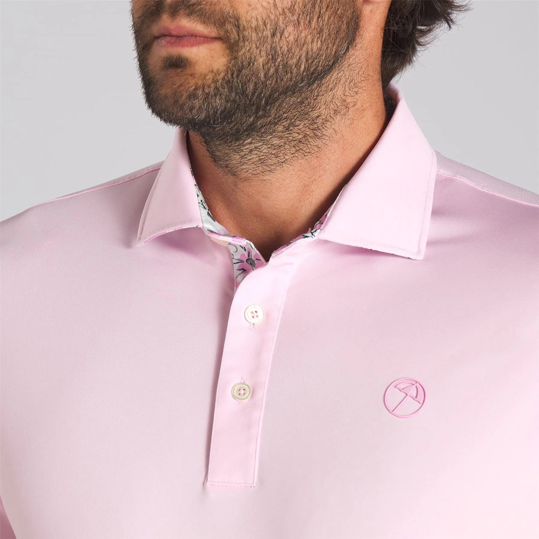 x AP Floral Trim Polo Pale Pink - SS24