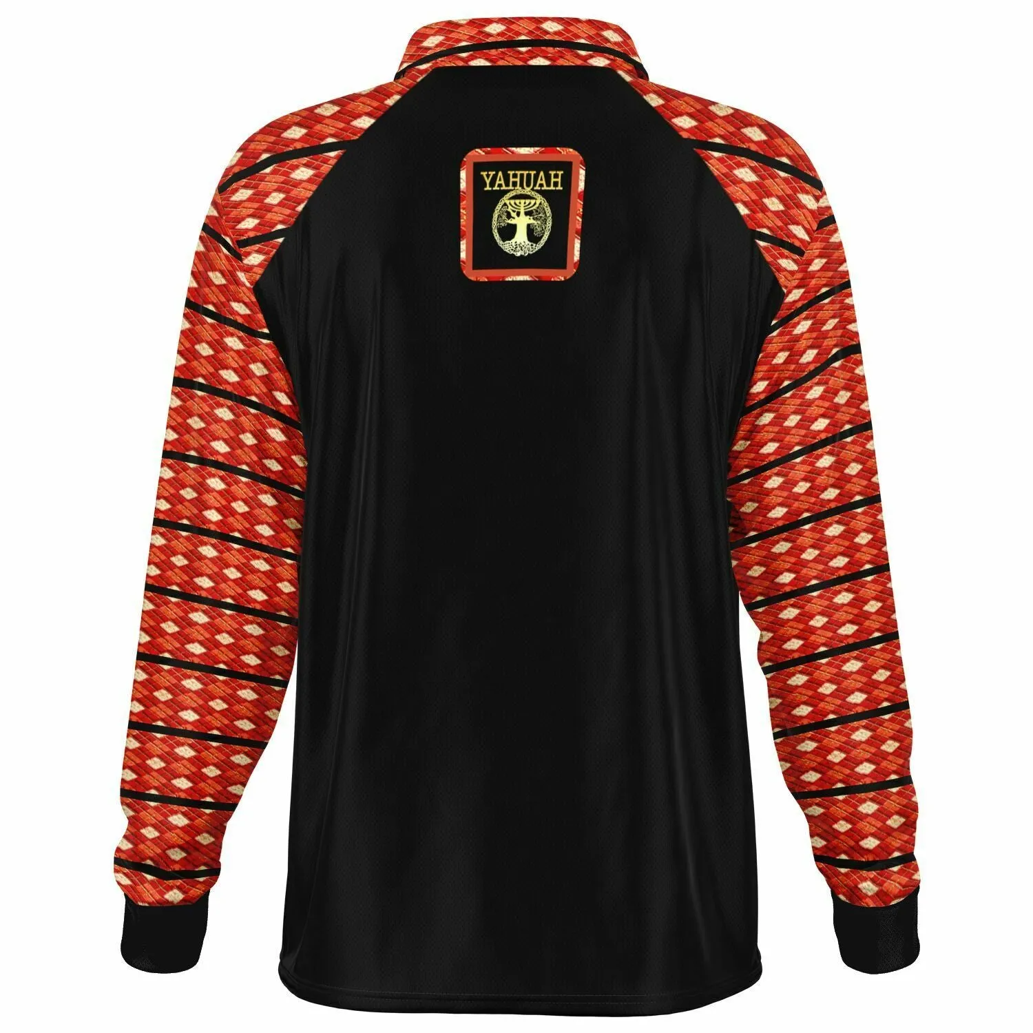 Yahuah Logo 02-01 Men’s Designer Long Sleeve Polo Shirt